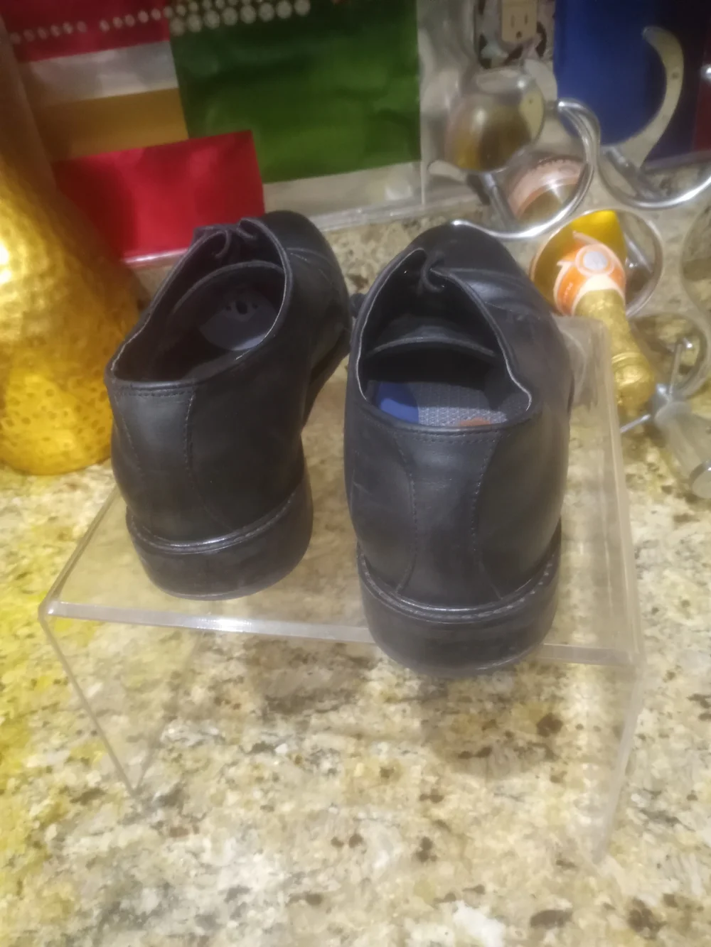 Vince Camuto Black Leather Lace-Up Dress Shoes